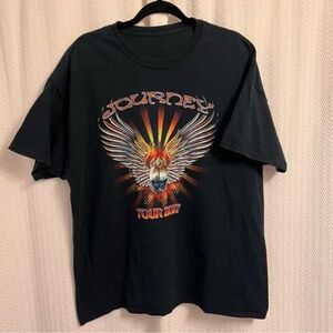 Journey Tour 2017 Black Graphic T-Shirt Adult Large